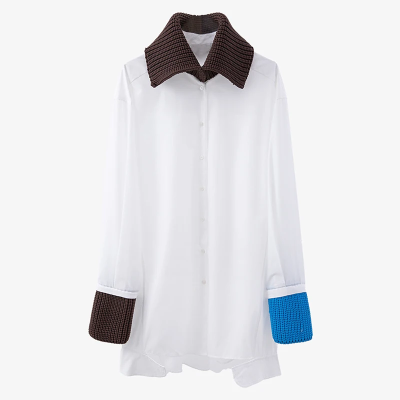 TWOTWINSTYLE Striped Patchwork Knitted Women's