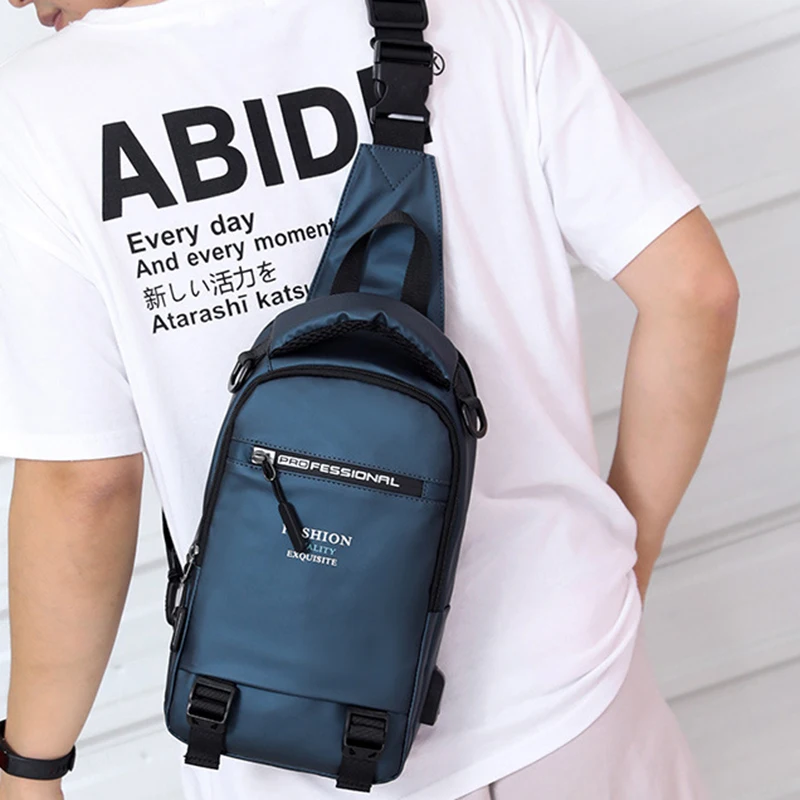 Высококачественные нейлоновые нагрудные сумки с usb-зарядкой для мужчин, через плечо, военный, многослойный мужской рюкзак, слинг, сумка на одно плечо, рюкзак