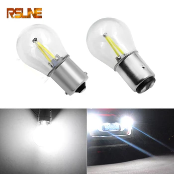 

2pcs P21W BA15S 1156 1157 BAY15D LED Car Tail Brake Light Bulbs 12V COB Filament Auto Parking Lamp Reverse Bulb DRL Lights