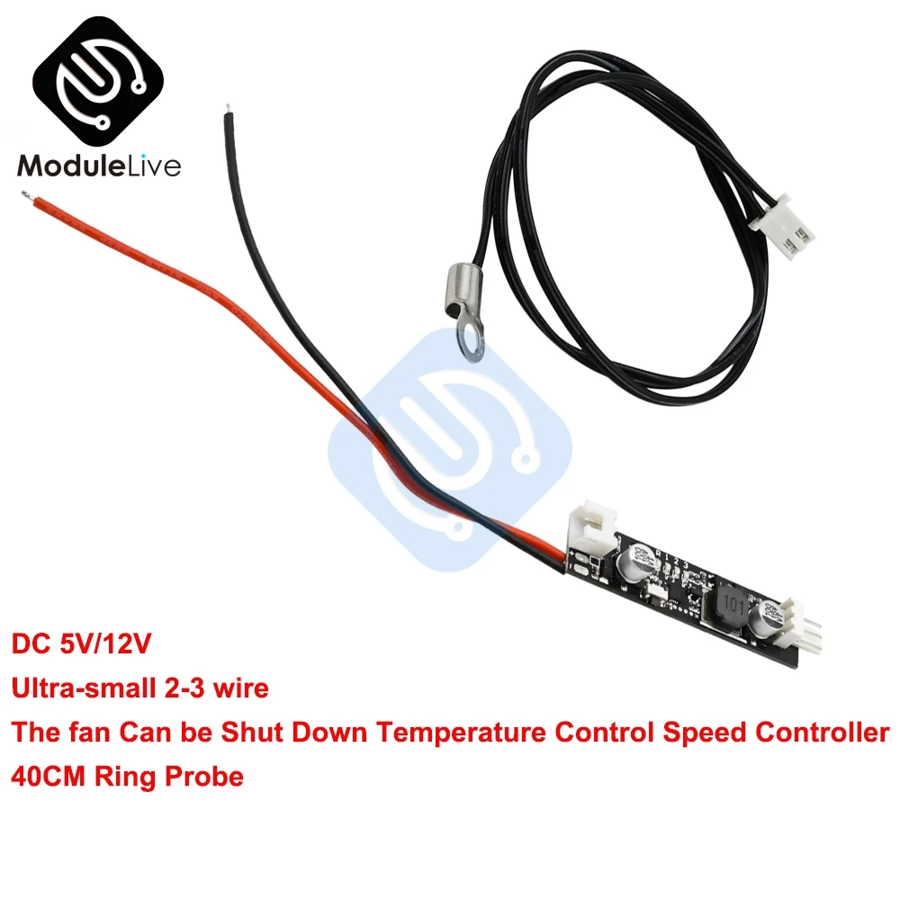 DC DC PWM Fan Speed Controller Temperature Adjustable Controll DC 5V
