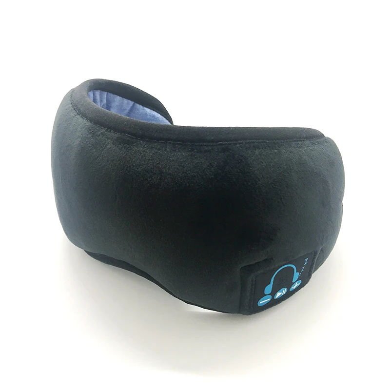 Наушники для сна маска для сна с Bluetooth Беспроводная маска для сна для глаз наушники дорожные тени для глаз со встроенными динамиками Mic Handsfree d35 - Цвет: Black