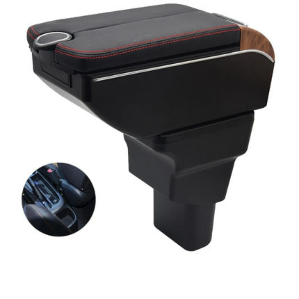 For Hyundai I10 Armrest Box Double Doors Open 7usb Centre Console