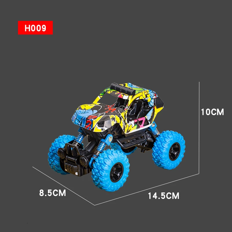 The new inertia off-road vehicle four-wheel drive plastic toy car back to the stunt car to send the best gift for children - Цвет: H002red