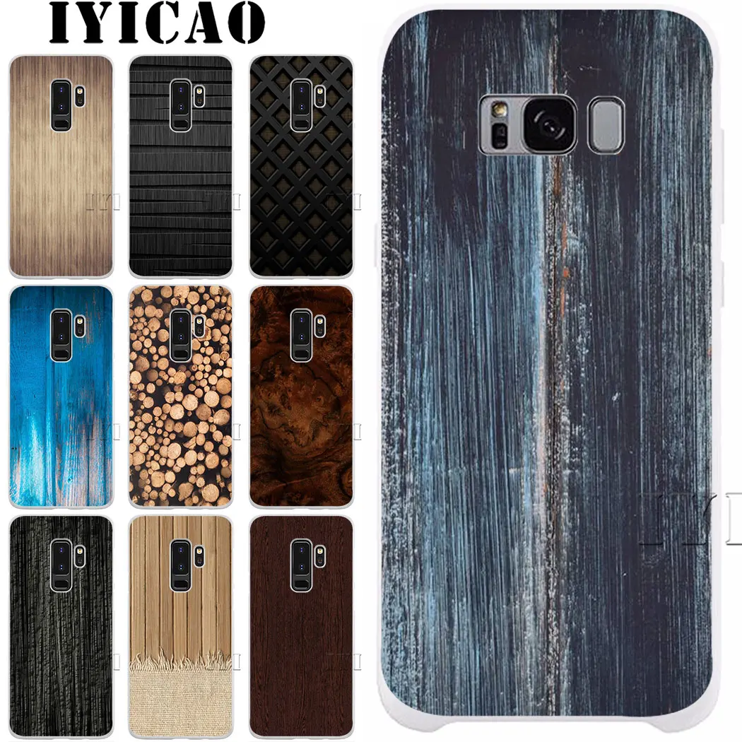 Рисунком деревянной текстуры Жесткий Чехол для samsung Galaxy J6 J5 J1 J2 J3 J7 2017 2016 2015