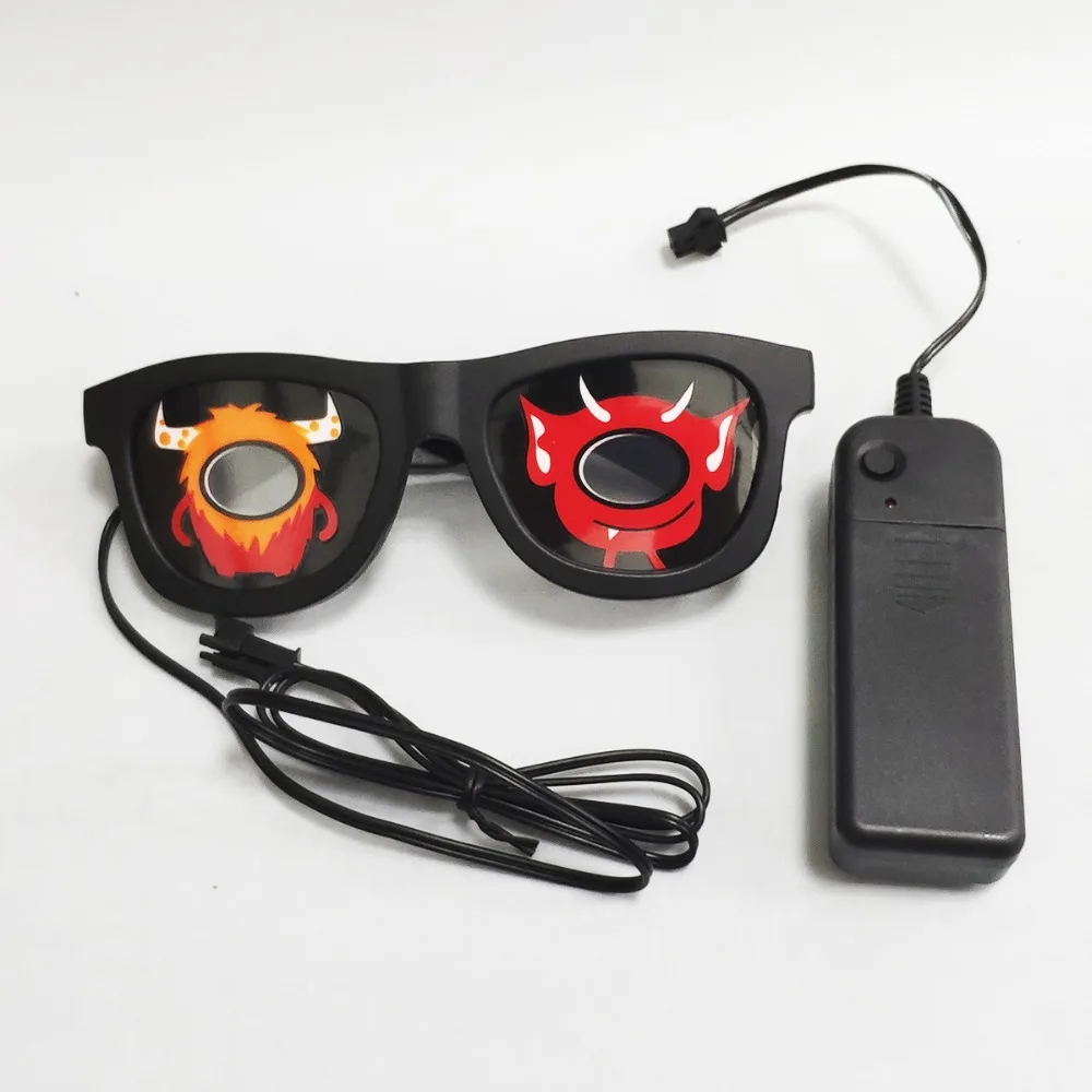 LED Flashing Glasses EL Wire Glasses Glowing Party Supplies Lighting Novelty Gift Bright Light Christmas Festival Party Decor
