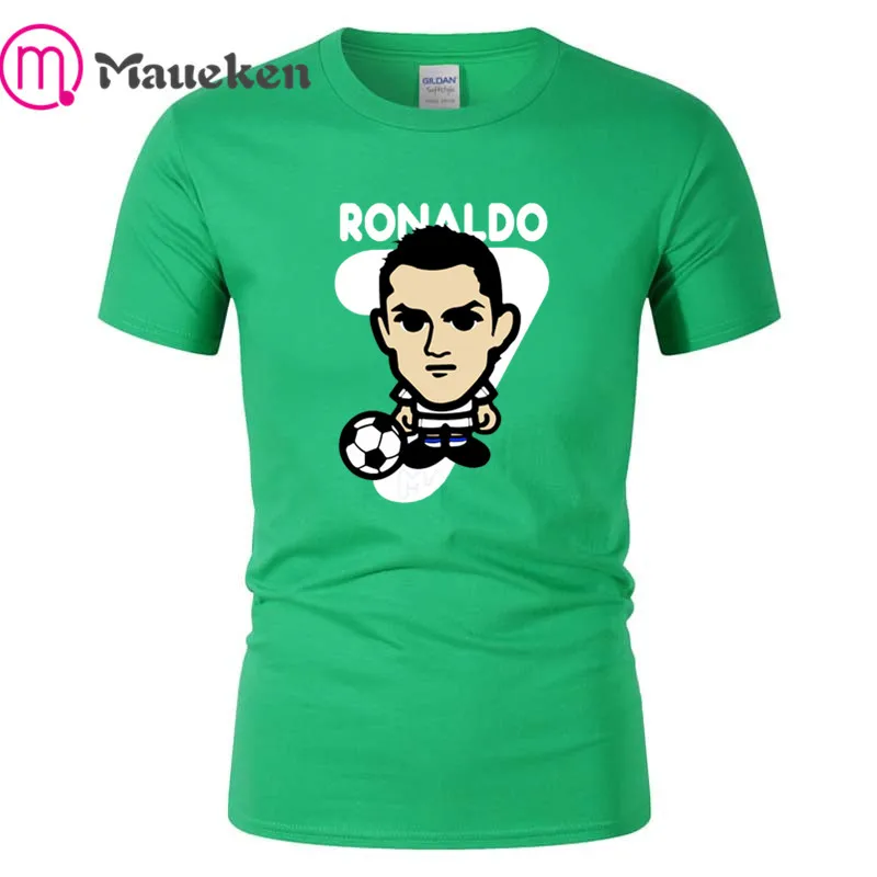 Криштиано Роналду cr7 мультфильм модная футболка хлопок короткий рукав Футболка для Фанаты Португалии подарок