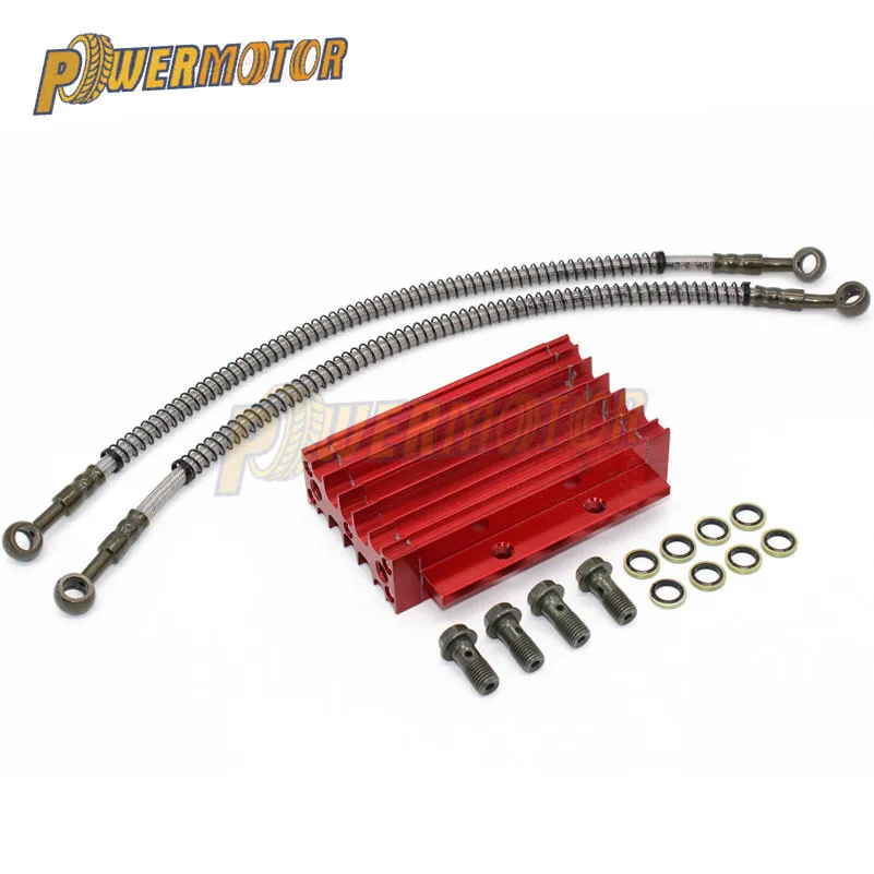 Motorcycle Oil Cooler Oil Radiator Kit Aluminum Alloy for LIFAN 110 125CC PIT DIRT BIKE CRF Oil Monkey Bike ATV Quad Motorcycle Motorcycle Oil Cooler Oil Radiator Kit Aluminum Alloy for LIFAN 110 125CC PIT DIRT BIKE CRF Oil Monkey Bike ATV Quad Motorcycle