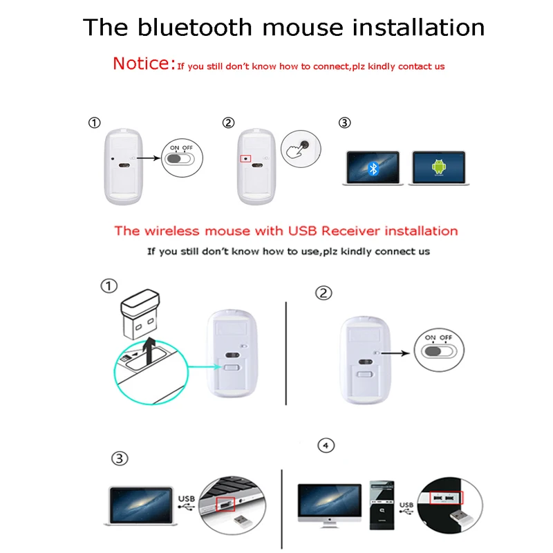 Беспроводная мышь для Macbook air 13/pro 13 Bluetooth Huawei Xiaomi ноутбук перезаряжаемый ПК