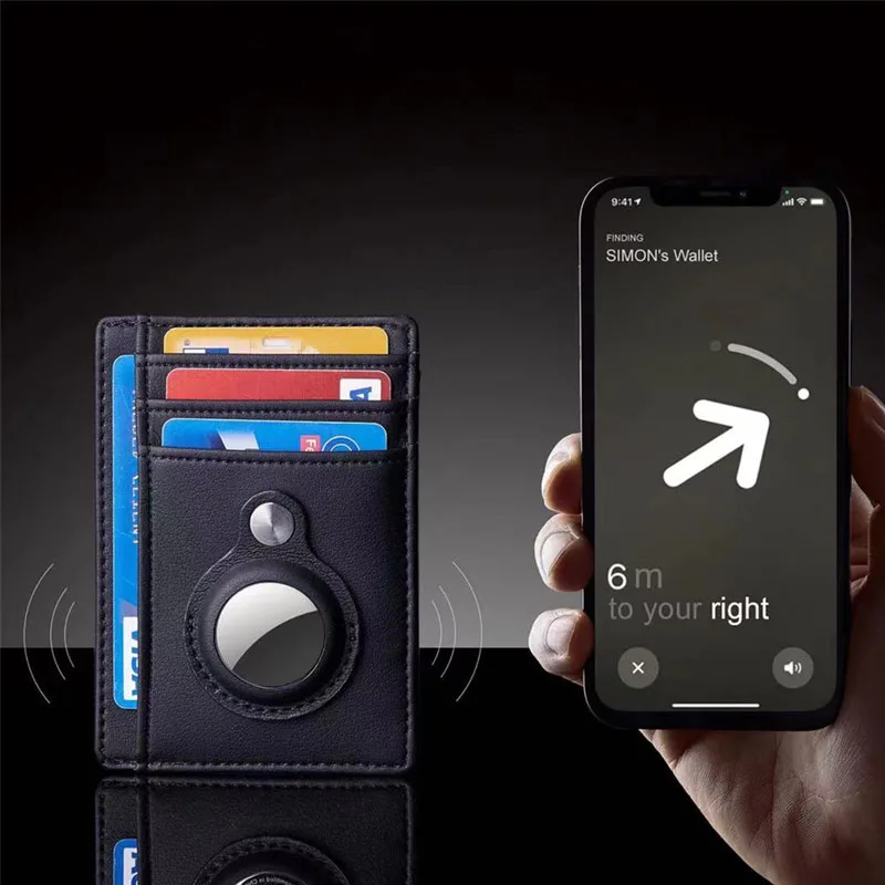 Rfid Men Card Wallets for Air Tag Business Credit Card Holder Slim Wallet Case Coin Purse PU Leather Protector Cover wallet card holder leather wallet credit card wallet smart wallet credit card holder card holder coin purse wallet coin purse card wallet document card wallet wallet card bag