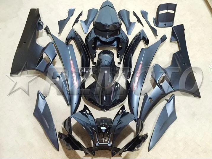 

4Gifts New ABS Full fairing kits fit for YAMAHA YZF-R6 2006 2007 fairings set YZF R6 06 07 Injection Molding black