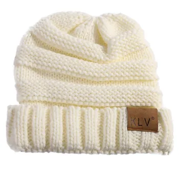 

Children Winter Hats White Color Woolen Knitted Unisex Kid Warm Beanies Brand Design Top Quality Cute Boy Girls Skullies Cap