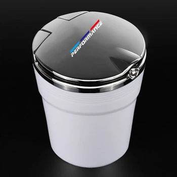 

Luxury Car Ashtray With LED Light Car Smokeless Cup Holder For BMW M Emblem E60 F30 E53 E30 E92 E87 E46 E36 E34 F10 E90 F30