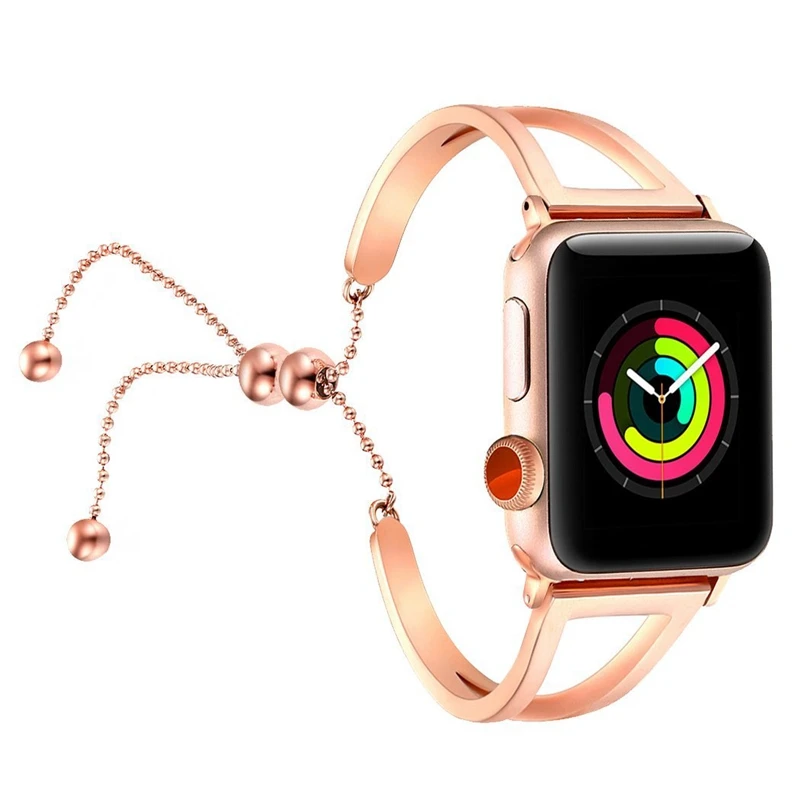 Женский ремешок для Apple Watch 38 мм и 40 мм ремешок из нержавеющей стали модный металлический браслет для IWatch Series5 4 3 2 1