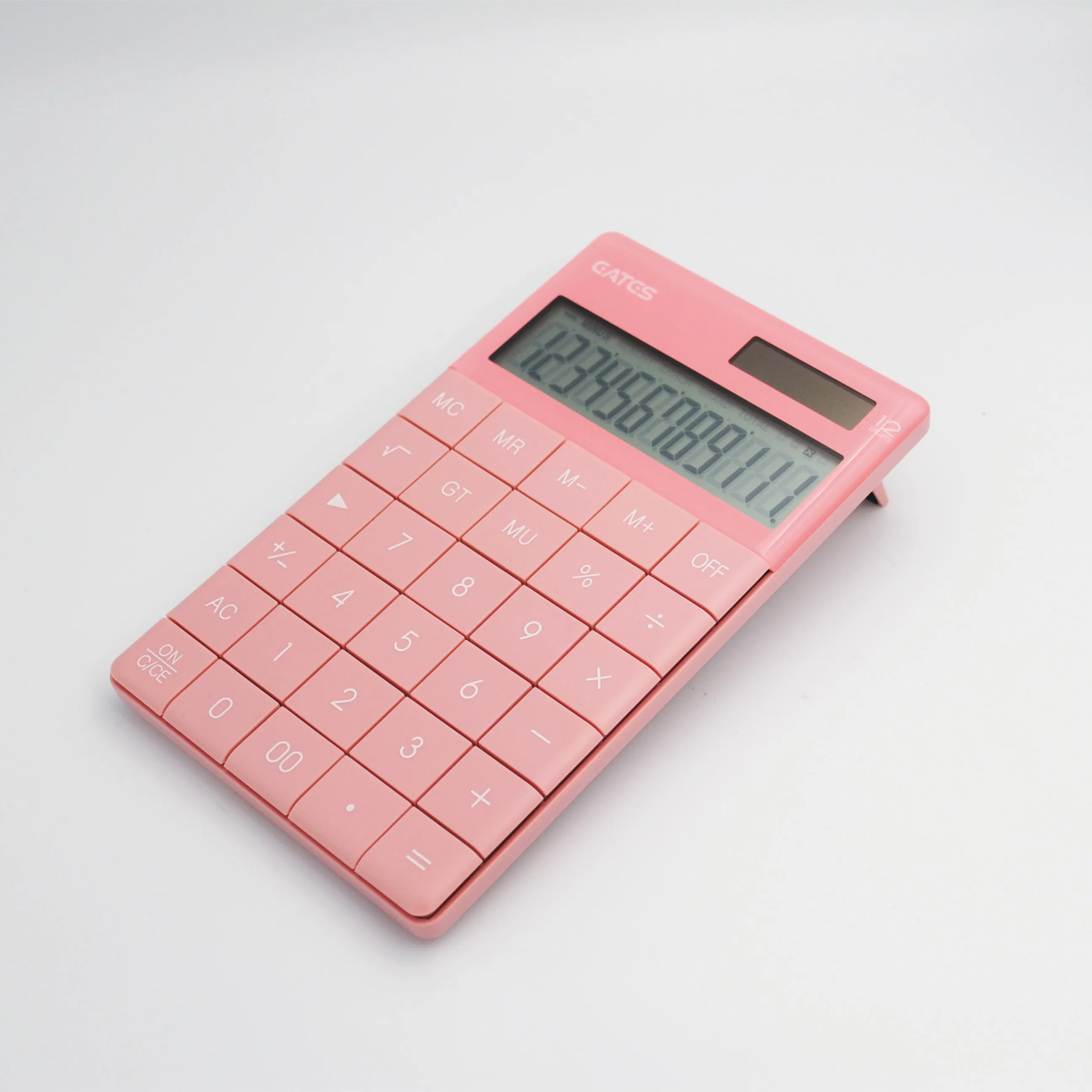 Ferramenta de Contabilidade de Negócios Bateria e Energia Dígitos Desktop Calculadora Grandes Botões Financeiros Branco Azul Laranja Rosa Solar 12 - Imagem 5