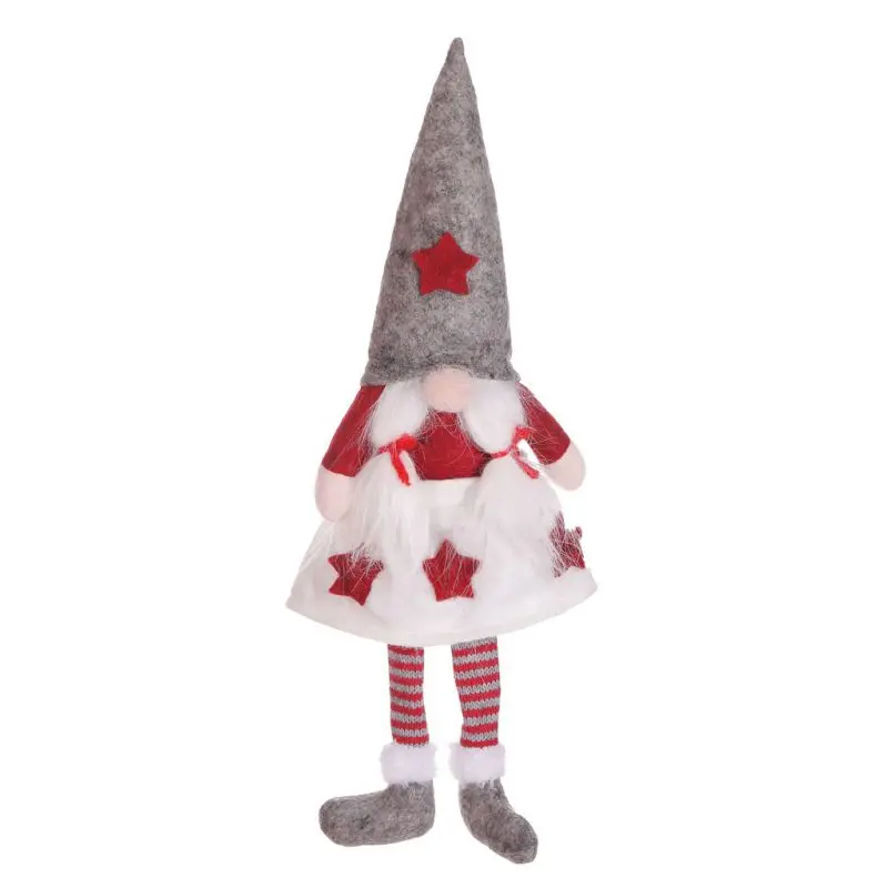 Gray 37x15cm Girl Различные Стили ручной работы, Шведский Рождественский Санта гном, плюшевые куклы, праздничные фигурки, игрушки, рождественские украшения для дома - Цвет: Gray 37x15cm Girl