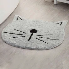 Милый входной коврик в форме кота, коврик для пола, противоскользящий пол, кухонный ковер, туалет, тапете, Впитывающий Коврик для воды, коврик для крыльца 60*60 см