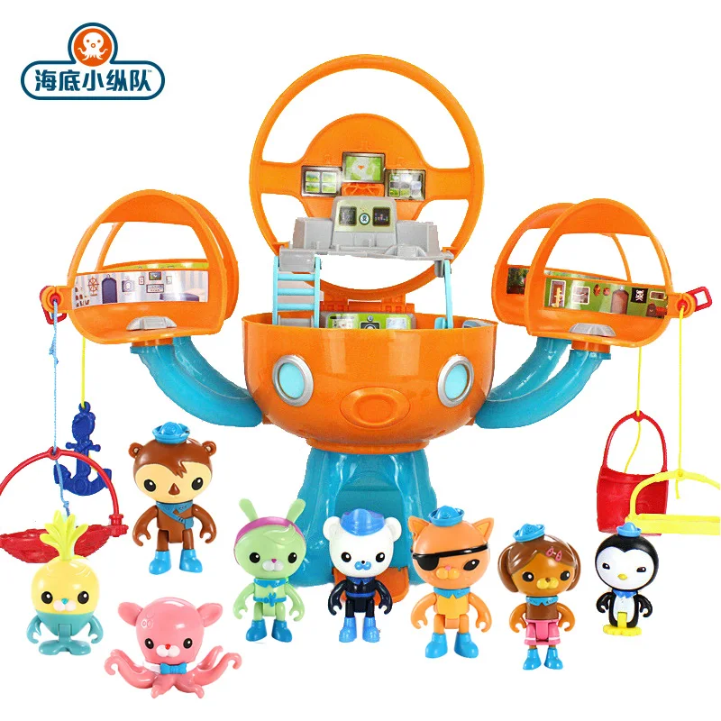 Экшн-фигурки Octonauts со звуком светильник замок октопода приключения Plsyset Barnacles