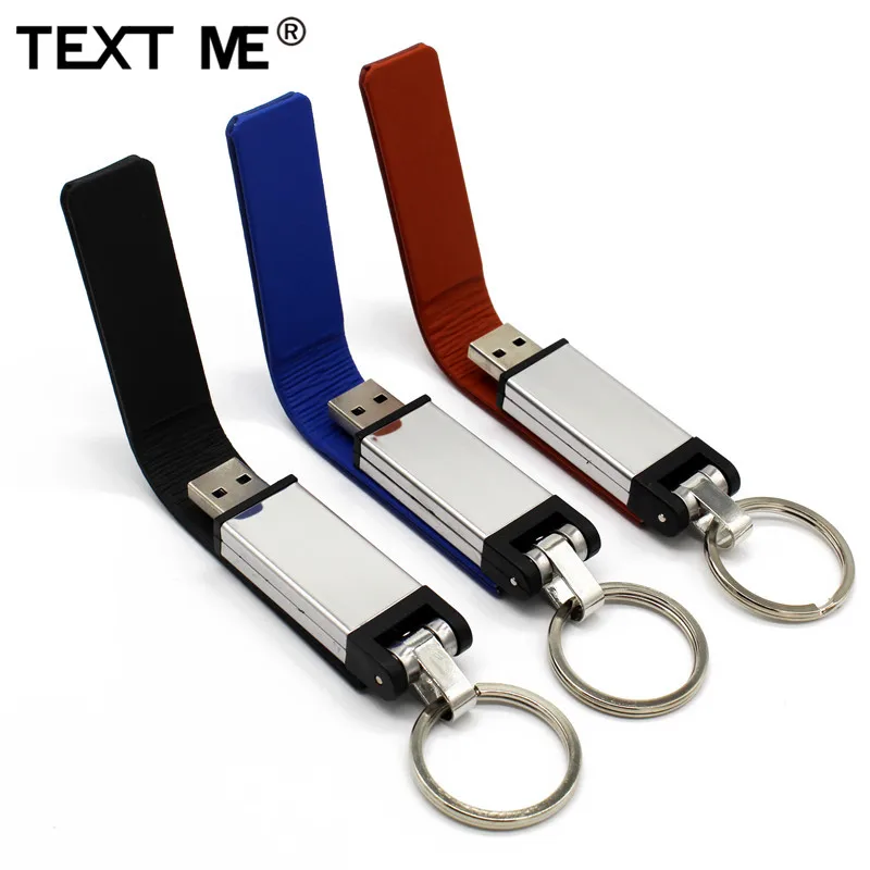 TEXT ME 6 цветов кожа+ брелок модель usb флеш-накопитель usb 2,0 4 ГБ 8 ГБ 16 ГБ 32 ГБ флеш-накопитель 64 ГБ usb флешка
