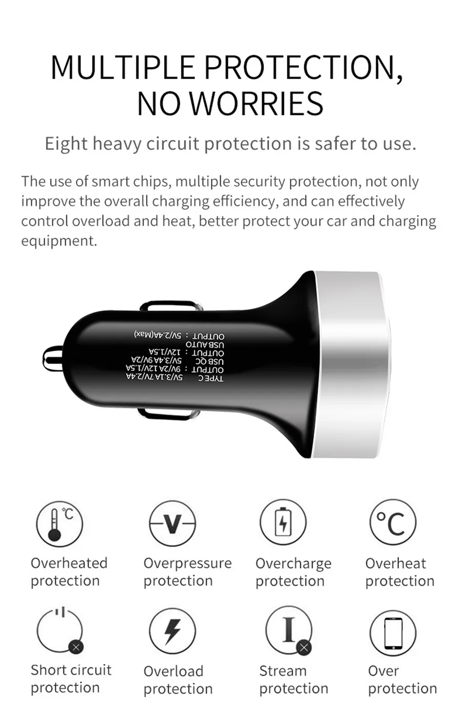 VIKEFON 41 Вт Быстрая зарядка 3,0 PD 2.4A USB Автомобильное зарядное устройство для iPhone 11 huawei Supercharge SCP QC3.0 быстрая PD USB C автомобильное зарядное устройство для телефона