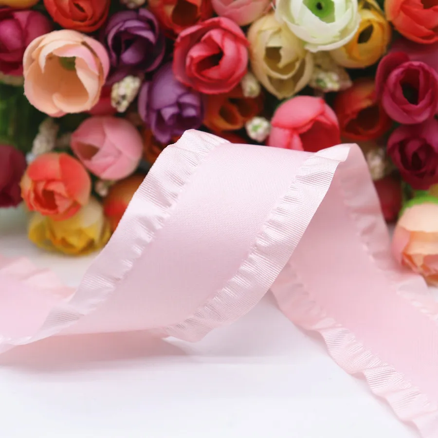 Ribbon Decoration Ribbon Supplies Sewing Ribbon 5 Yards Falbala Ruffled Ribbon Lotus leaf Ribbons 7/8