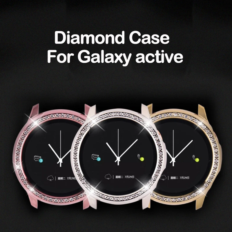 

Galaxy Watch active case for Samsung galaxy watch active 2 40mm 44mm bumper Protector HD Full coverage Screen Protection case