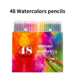 Professional Oil Color Pencil Set - Soft Wood Multicolor Drawing Pencils for Artists and School Art Supplies (48 Water soluble)