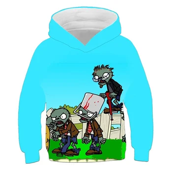 

Big Boy Hoodies Plants Vs Zombies Wars Clothes Spring Hooded Sweatshirt For Boys Kids Coats Children Pullover Tops Birthday Gift