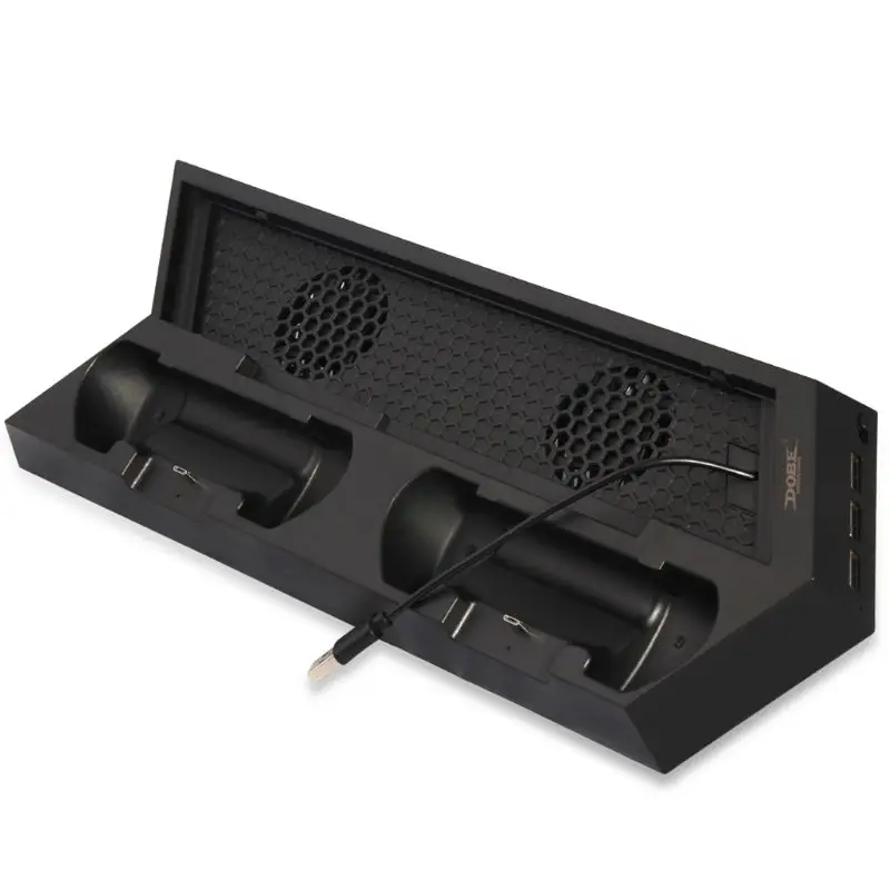 Вертикальная подставка для PS4 Slim/PS4/Pro с охлаждающим вентилятором, двойной контроллер, зарядная станция для sony Playstation 4, игровая консоль с 3