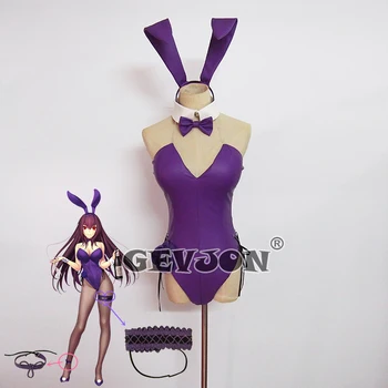 

Anime FGO Scathach Fate/Grand Order Ereshkigal Bartender Bunny Girl Cosplay Costume Sexy Cute Uniform Set Halloween Bodysuit