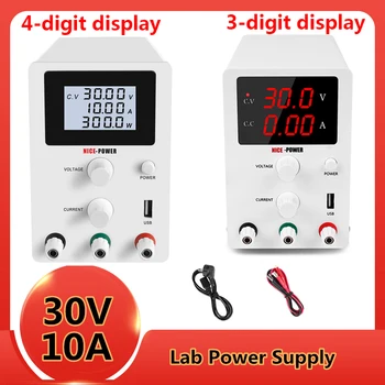 

30V 10A Adjustable lab Bench Power Supply DC Switching Power Supplies Power Source Digital Current Stabilizer Voltage Regulator