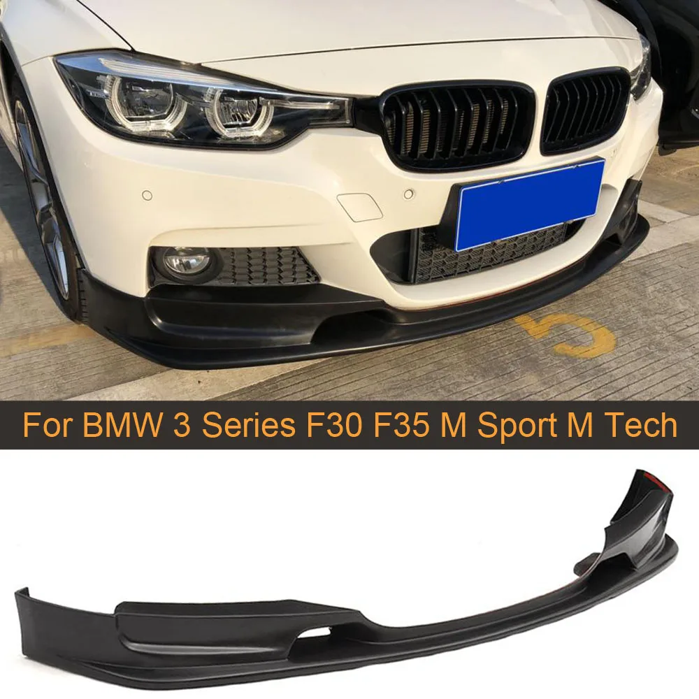 Pu Black Front Lip Splitters For Bmw 3 Series F30 F35 M Sport M Tech 14 18 Front Bumper Lip Spoiler Splitters Diffuser Bumpers Aliexpress