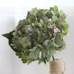 Elegant Retro Autumn Hydrangea Bouquet for Home and Event Decoration (Deep green A)