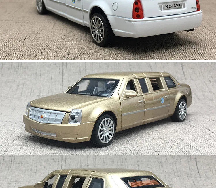 Лидер продаж 1: 32 Cadillac President автомобиль Расширенный выпуск сплав модель автомобиля Металл Шесть Дверей