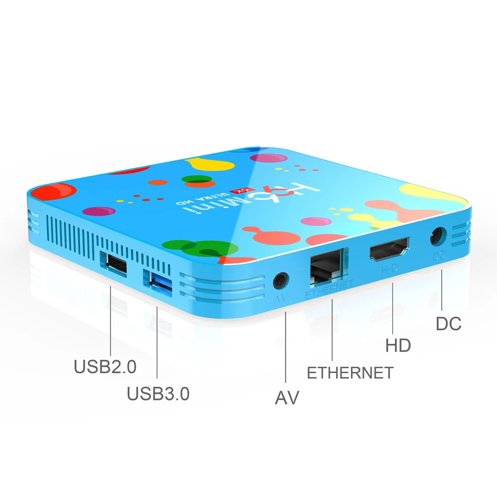 H96 Мини Android 9,0 Смарт ТВ приставка Allwinner H6 4G 128G 6K H.265 2,4G& 5GHz двойной Wifi Google плеер Youtube Netflix медиаплеер