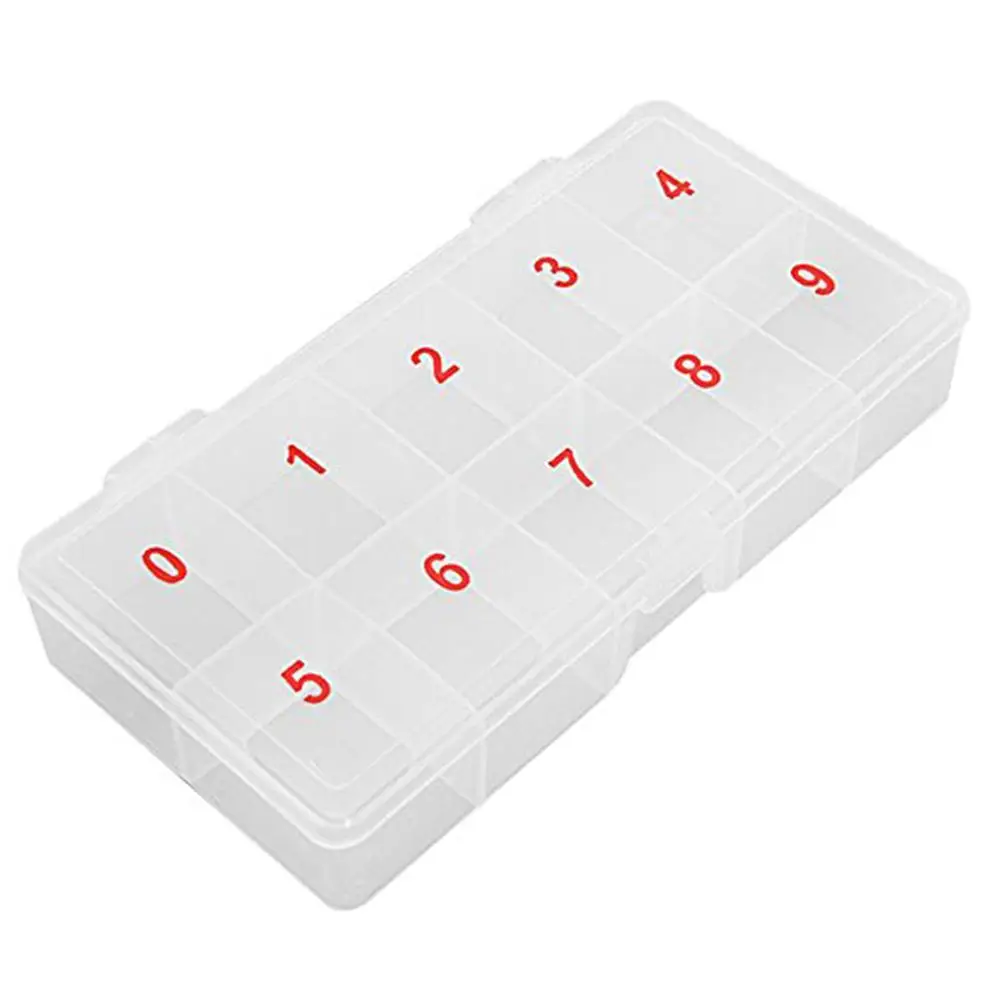 Накладные хранение для принадлежностей для дизайна ногтей 10 ячеек яркие Гламурные Типсы для дизайна ногтей емкость для хранения акрила чехол серьги футляр для колье контейнер