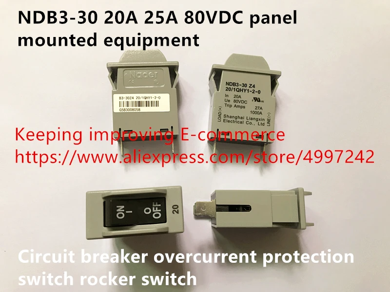 

Оригинальный новый 100% NDB3-30 20A 25A 80VDC панель установленное оборудование автоматический выключатель защита от перегрузки по току переключатель
