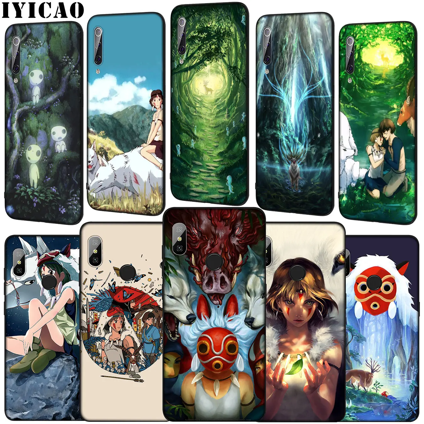 Мягкий чехол для телефона IYICAO Princess Mononoke Xiaomi Mi 10 9 9T A3 Pro CC9 CC9E 8 SE A2 Lite A1 6 pocophone f1 Mi9 |