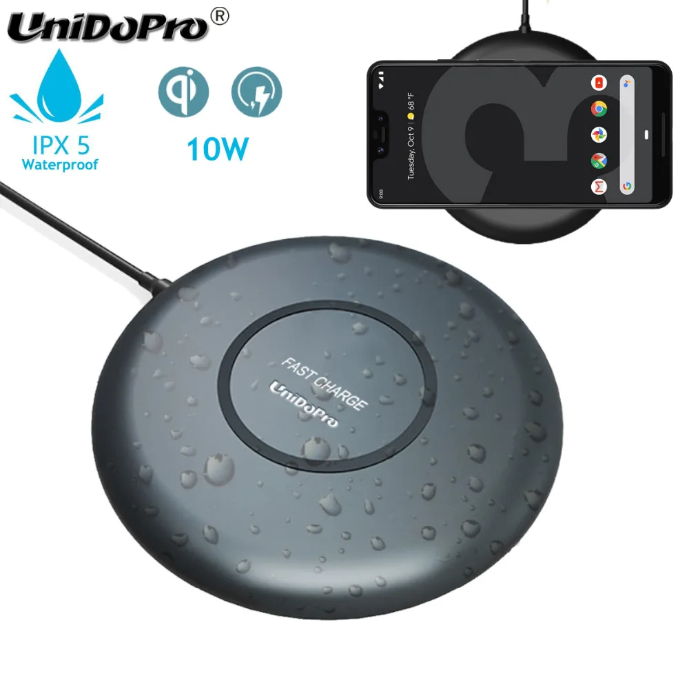 IPX5 Waterproof 10W Qi Fast Wireless Charger Pad for Google Pixel 5 4 3 / XL Quick Charging | Мобильные телефоны и