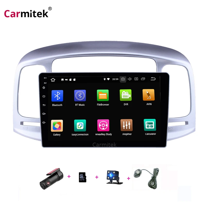 Автомобильный мультимедийный модуль Carmitek 9 дюймов Android для Hyundai Accent 2006 2007 2008 2009 2010
