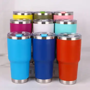 

New 30oz/900ml Stainless Steel Colorful Vacuum Thermos Coffee Mug Double Wall Insulated Travel Coffee Mug Powder Coating Tumbler