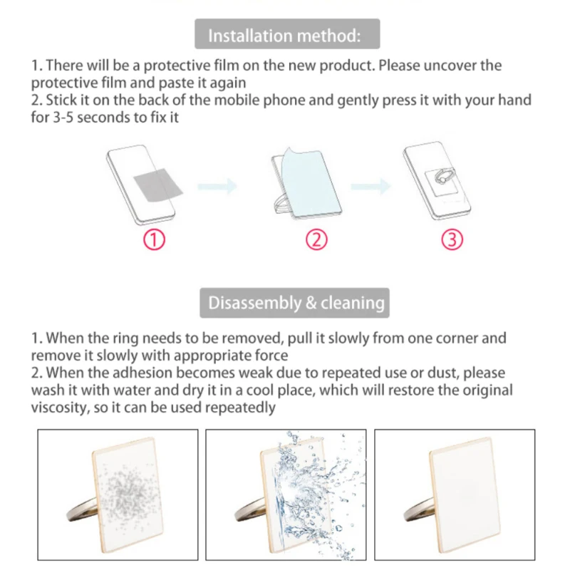 1PCS Finger Ring Mobile Phone Smartphone Stand Holder Cell Smart Round Phone Ring Transparent Holder Socket Car Mount Stand 2022 mobile stand for bike