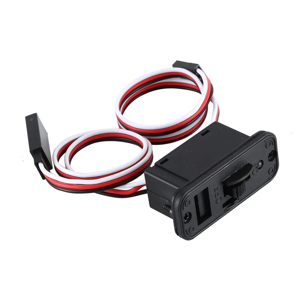 

Large On/Off Power Switch Wire Hardness Cable With LED indicator Charge Port for RC Car Truck Boat Accessories