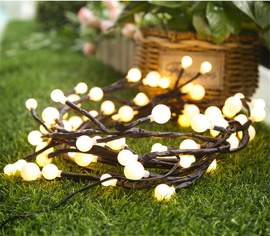 2.5m 72 led globo string luz 8