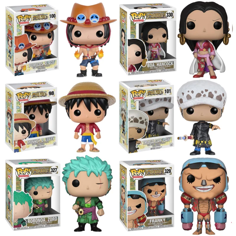 Японский новый стиль Funko ONE PIECE Luffy Хэнкок Фрэнки ророноа Зоро фигурка Nami кукольная