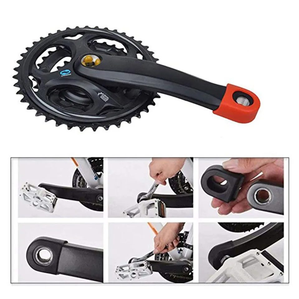 Bike Crank Cover Protector Silica Gel BIcycle Race Crank Boot Protectors Crankset Protective Case 2PCS