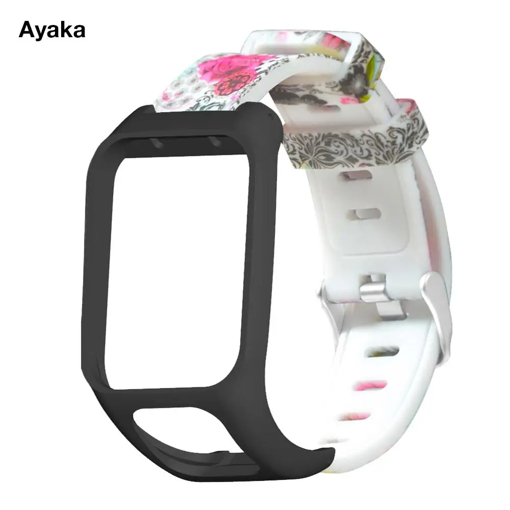Многоцветный силиконовый сменный Браслет для часов Ремешок для TomTom Runner 3 TOMTOM Adventurer Smart Watch Band - Цвет ремешка: Ayaka