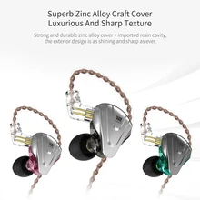 KZ ZSX Терминатор 5BA+ 1DD 12 шт гибридные наушники-вкладыши HIFI Спортивная металлическая гарнитура для ZSN ZS10 PRO AS10 AS12 AS16 ZST C12