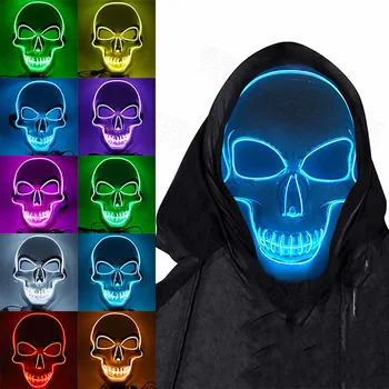 

LED Halloween Mask Luminous Skull Mask Halloween Party Props Cosplay LED Toys