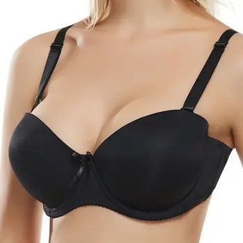 

Women Push Up Bras Seamless Smooth Bra Female Bow Twist Gathered Underwire Underwear NEW
