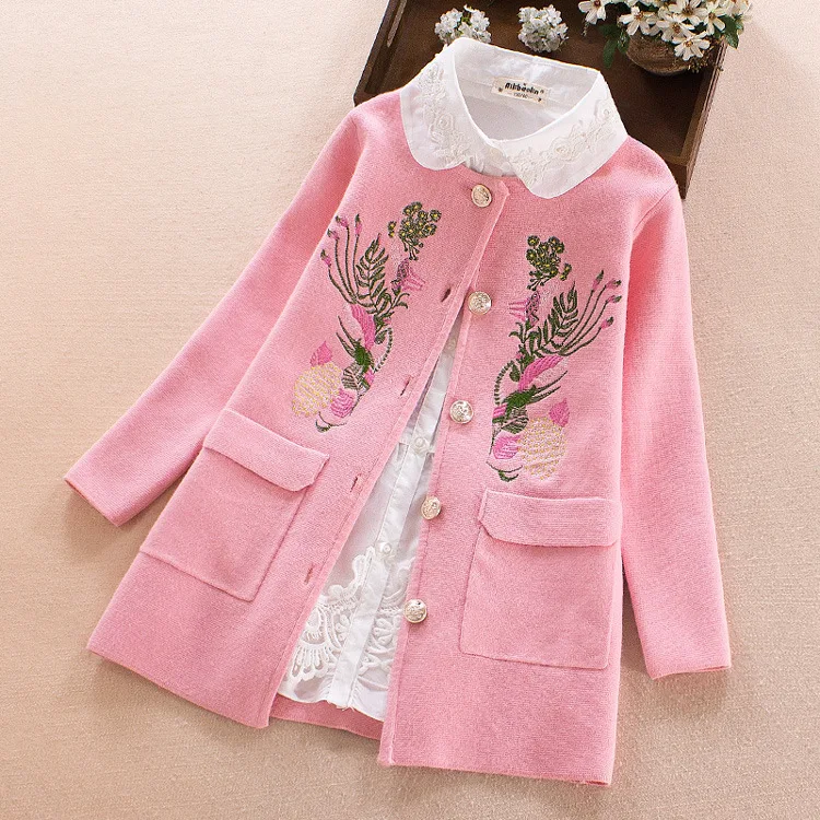

Girls Woolen Coat 2019 New Style Korean-style Children Mid-length Woolen Cloth Set Autumn And Winter Versatile Two-Piece Set